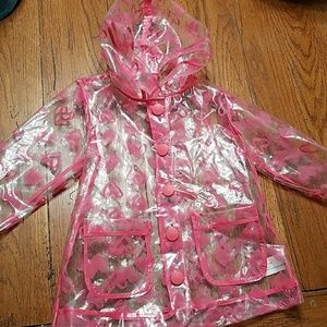 Cherokee clear raincoat with hearts